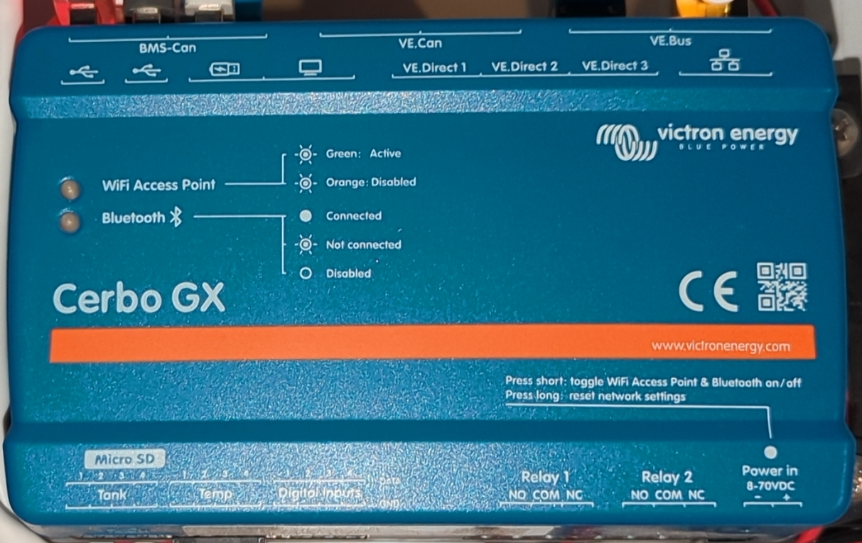 An overview picture of the Victron Cerbo Gx
